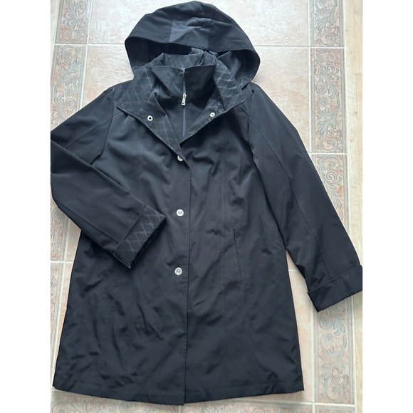 NAUTICA Black Trench coat Women‎ size M - Picture 1 of 12